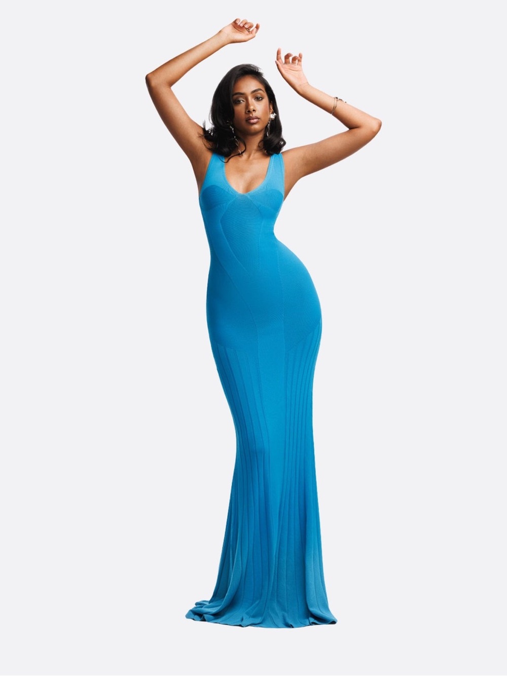 ISO HANIFA SARAI DRESS IN BLUE
